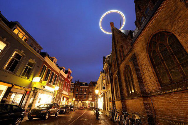 Neon halo, Church of St. Willibroard, Utrecht.