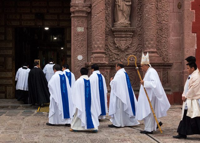 The Bishop of Guanajuato entering the Oratorio, San Miguel de Allende
